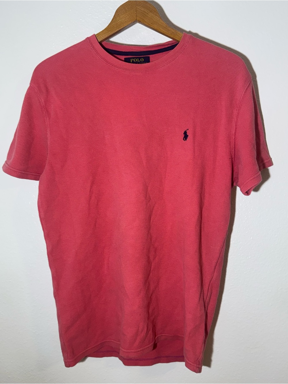 Polo by Ralph Lauren Men's Pink Classic Crew Neck Shirt